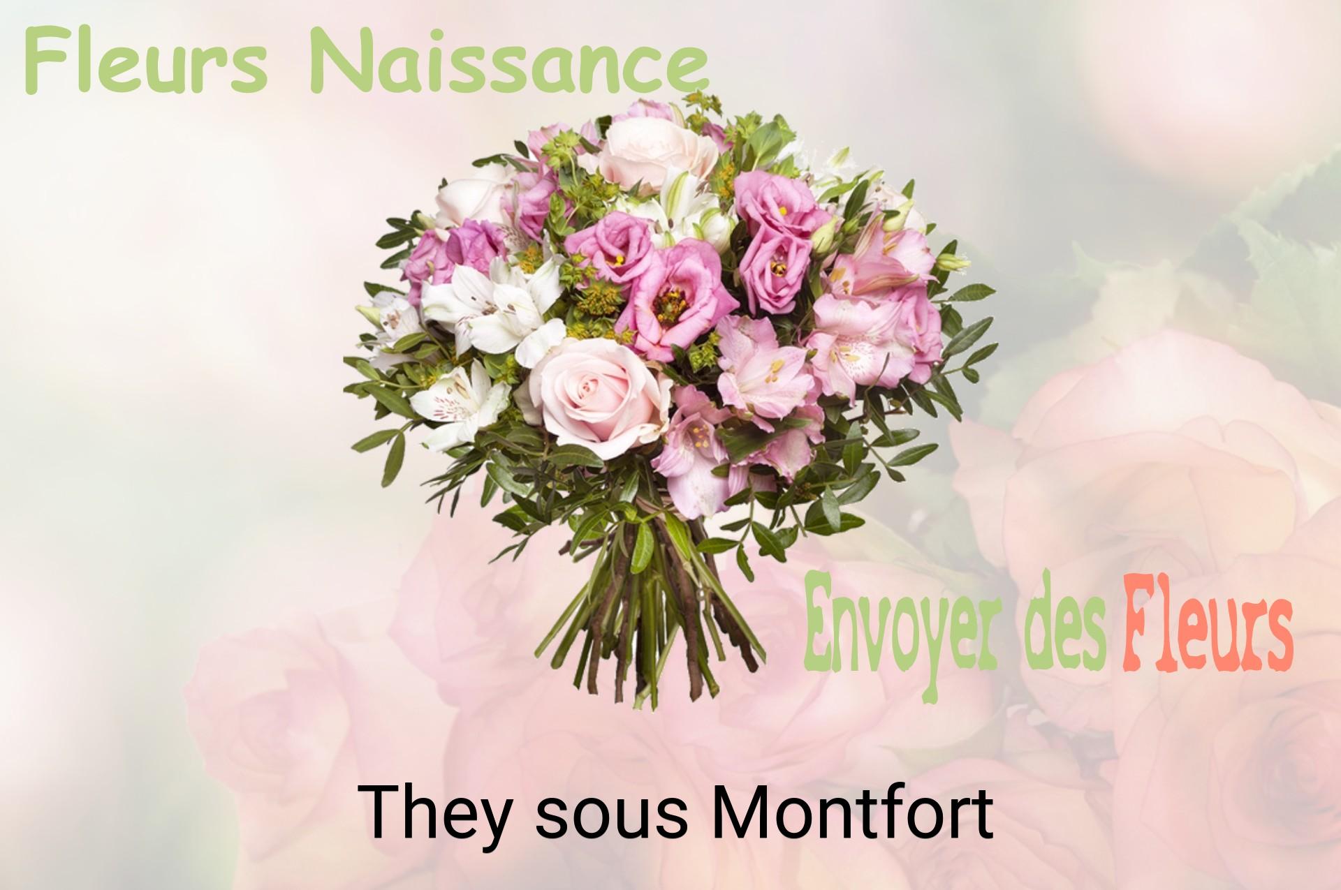 Bouquet de fleurs de naissance livré à They-sous-Montfort